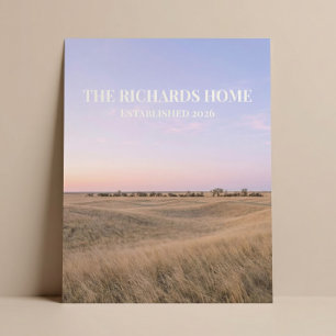 Prairie Horizon Benutzerdefinierter Name Poster