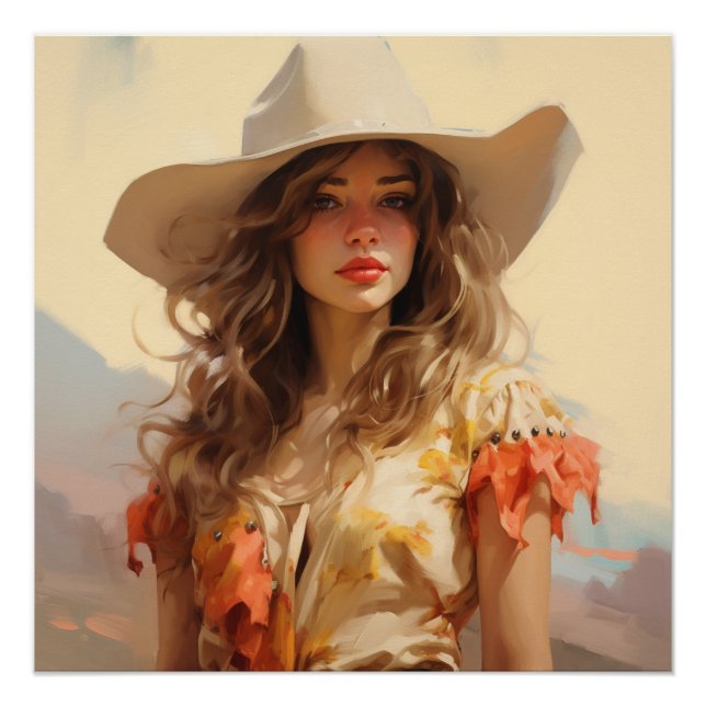 Prairie Portraits: Cowgirl Wall Art Poster (Vorderseite)