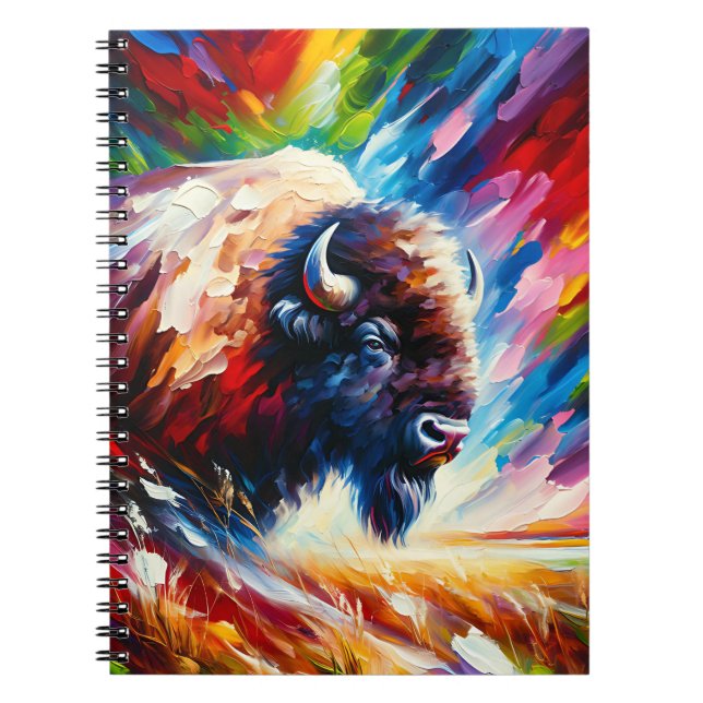 Prairie-Regenbogen-Bison-Notizbuch Notizblock (Vorderseite)