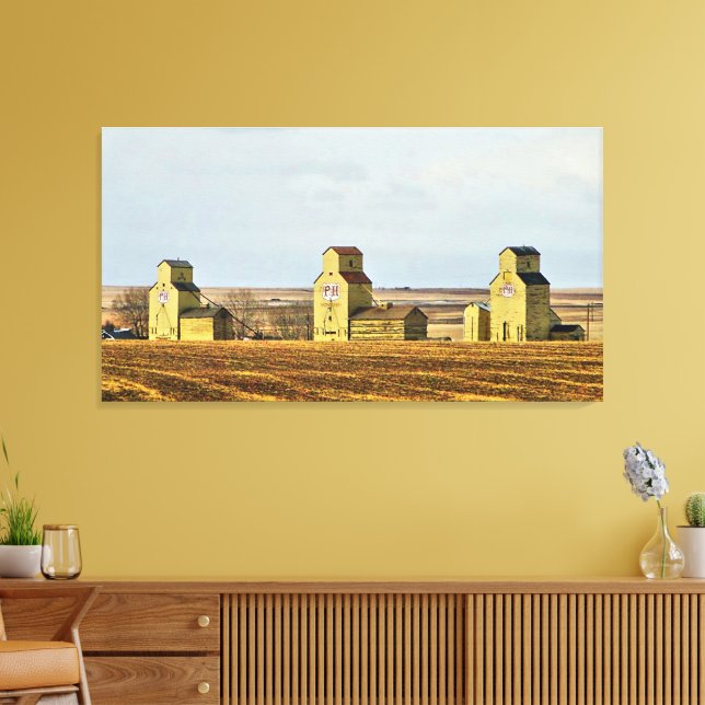 Prairie Sentinels Mossleigh Alberta Canvas Print Leinwanddruck (Insitu (Wohnzimmer))