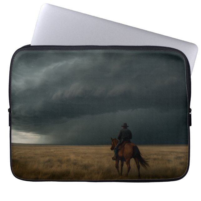 Prairie Storm - Dramatic Western Weather Laptopschutzhülle (Vorderseite)