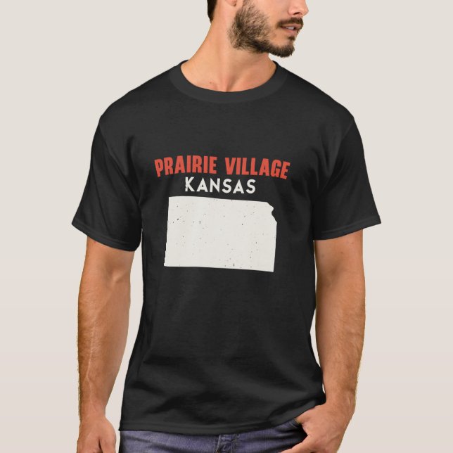 Prairie Village Kansas USA Staat America Travel Ka T-Shirt (Vorderseite)