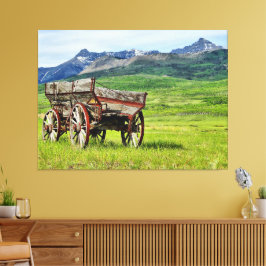 Prairie Wagon Trail's End Foto Leinwanddruck