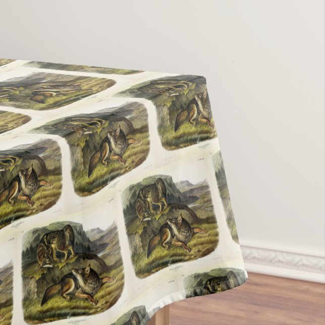 Prairie Wolf (Coyote) von Audubons Quadrupeds Tischdecke (Beispiel)