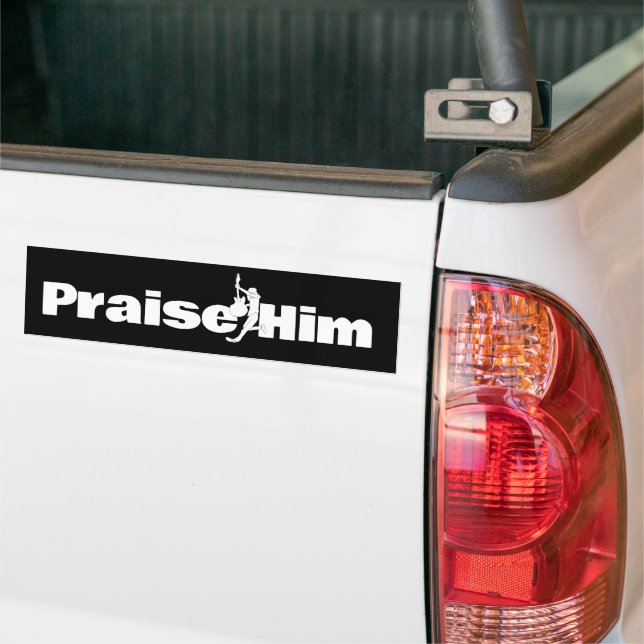  Praise Him, Guitar for the King Autoaufkleber (Auf Lkw)