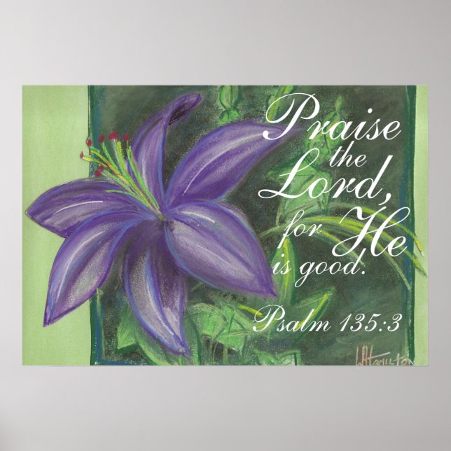 Praise the Lord floral poster (Vorne)