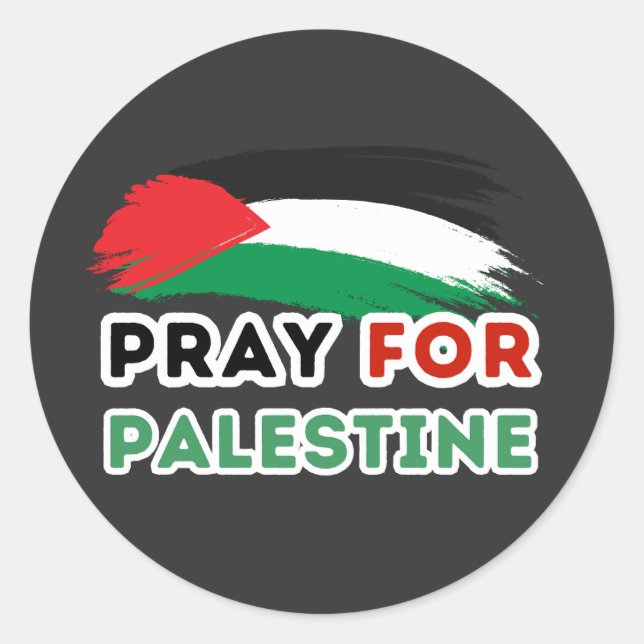 PRAK FÜR PALESTIN-Aufkleber Runder Aufkleber (Vorderseite)