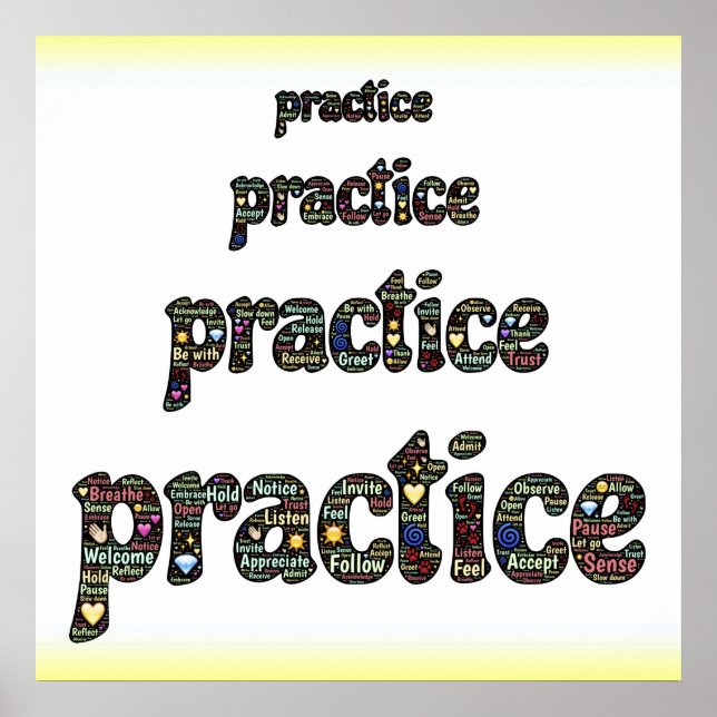 PRAKTICE-MINDFULNESS-Plakat Poster (Vorne)