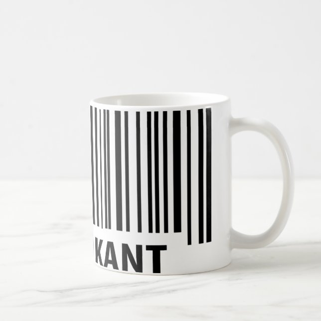 praktikant Barcodeaufkleber Kaffeetasse (Rechts)