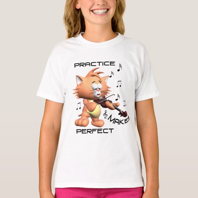 PRAKTIKEN MACHT PERFEKT T-Shirt (Vorderseite)