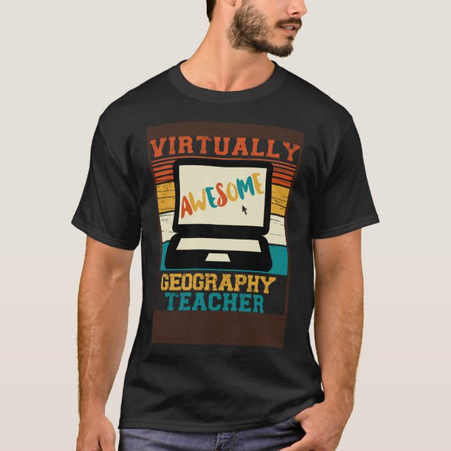 Praktisch Phantastischer Geographielehrer Retro Me T-Shirt (Vorderseite)