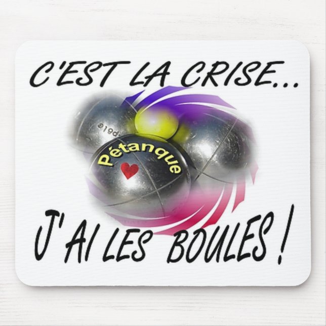 Praktisches Petanque-Design Mousepad (Vorne)