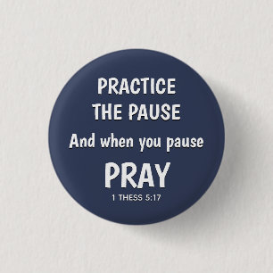 PRAKTIZIEREN SIE DIE PAUSE beten Christlich inspir Button
