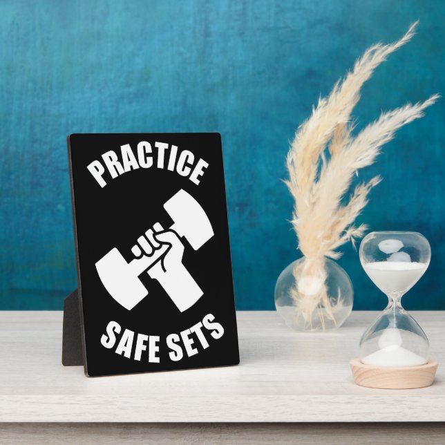 Praktizieren Sie sichere Sets - Fitnessraum-Spaß Fotoplatte (Seite)