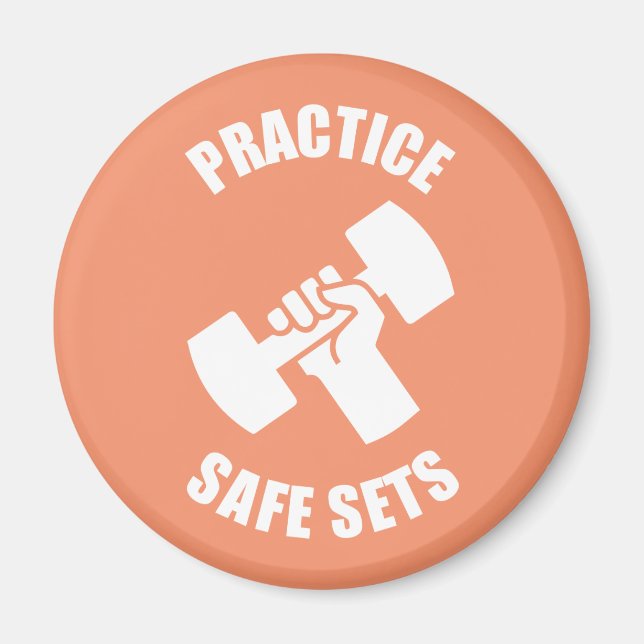 Praktizieren Sie sichere Sets - Fitnessraum-Spaß Magnet (Vorne)
