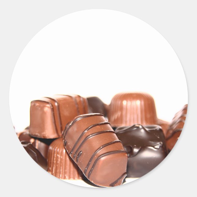 Pralinen Runder Aufkleber (Vorderseite)