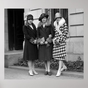 Prallplatten-Mädchen, Cloche-Hutzwanziger jahre Poster