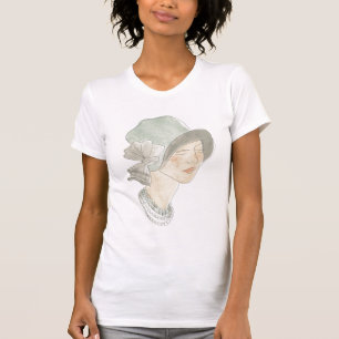 Prallplatten-Mode-Skizze - Frau mit Hut T-Shirt