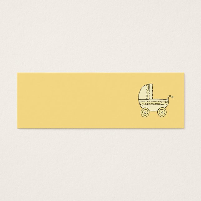 Pram bébé jaune. (Devant)
