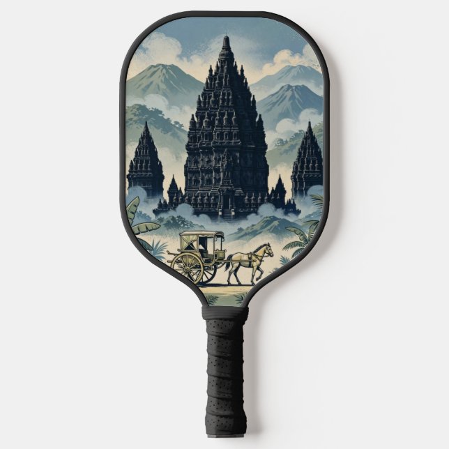 Prambanan Hindu-Tempel Java Indonesien Pickleball Schläger (Vorderseite)