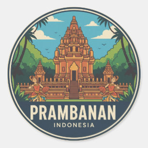 Prambanan Temple Indonesia UNESCO Runder Aufkleber