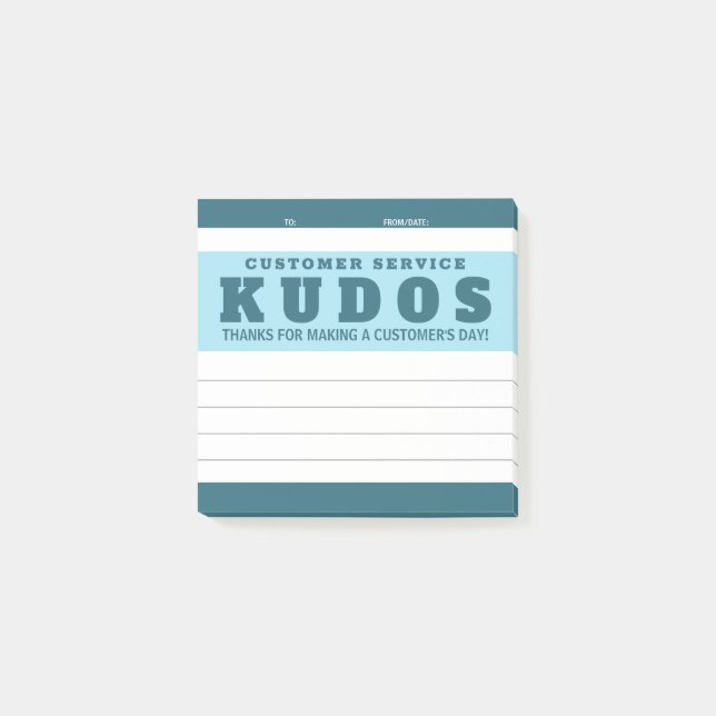 Prämie für die Kundendiensterkennung von Kudos Post-it Klebezettel (Vorderseite)