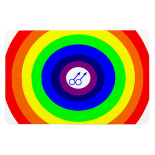 Prämienmagazin für Gay Men Round Rainbow Magnet