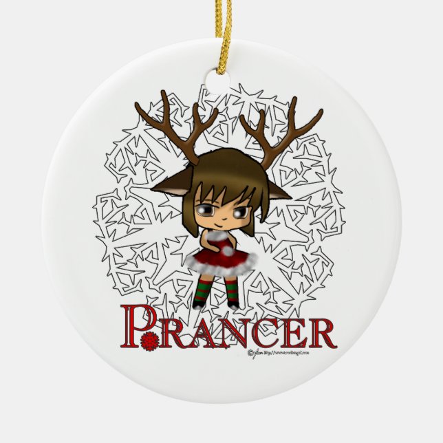 Prancer Keramik Ornament (Vorne)