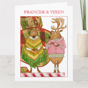 PRANCER VIXEN Big Christmas Card Karte