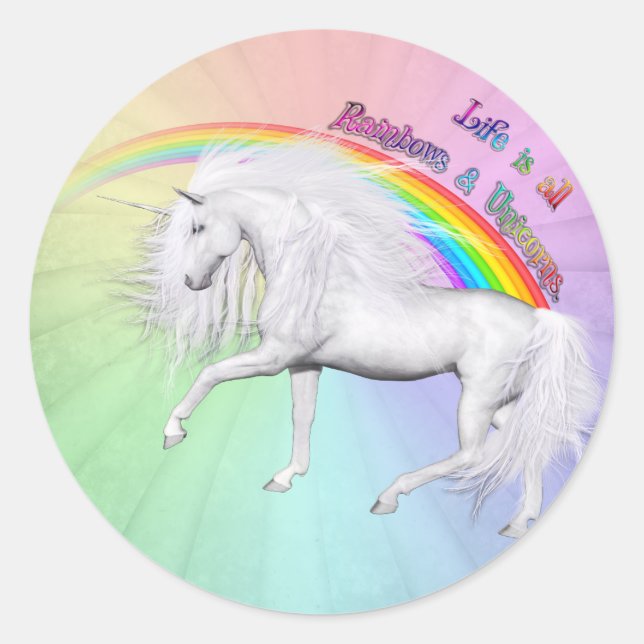 Prancing durch Positivität Runder Aufkleber (Vorderseite)