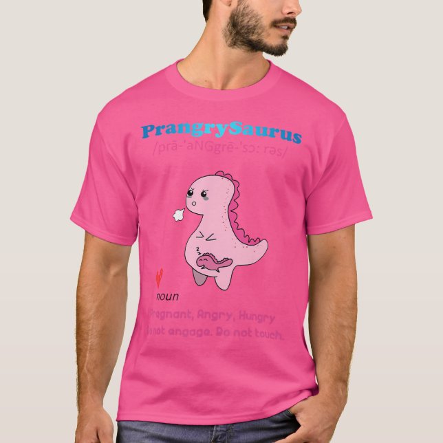 Prangrysaurus Definition Funny Dinosaurier T Rex M T-Shirt (Vorderseite)