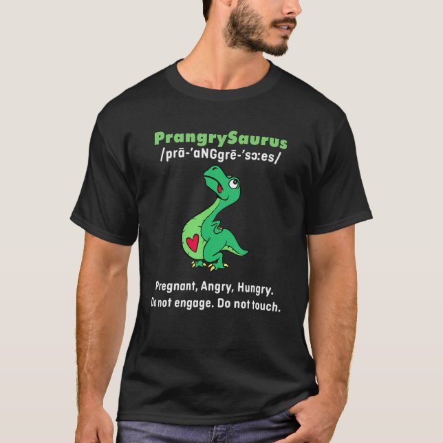 Prangrysaurus Definition Funny Dinosaurier T Rex M T-Shirt (Vorderseite)