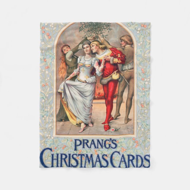 Prang's Christmas Card (ca. 1886)  Fleecedecke (Vorderseite)
