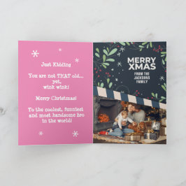 Prank Senior Package Weihnachten, Custom Family Fo Karte