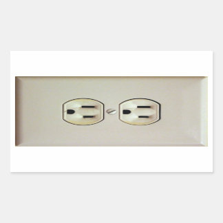 Prank Wall Outlet Decal Rechteckiger Aufkleber