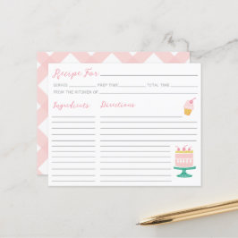 Präppy Pink Cake Cupcake Recicard