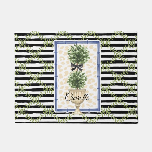 Präppy Topiary Doormat Fußmatte (Vorderseite)