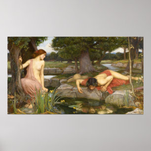 PräRaphaelite-Malerei Echo und Narktis Poster