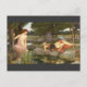 PräRaphaelitmalerei Echo und Narziss Postkarte (Vorderseite)
