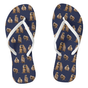 Präriehund Frenzy Flip Flops (Navy)