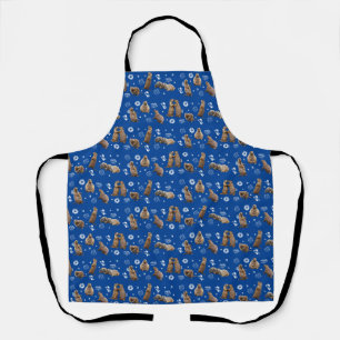 Präriehund-Party Ganzbedruckte Schürze (Blau)