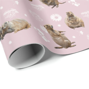 Präriehund Party Wrapping Paper (Dusty Pink) Geschenkpapier