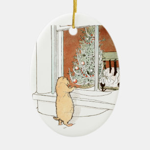 Präriehund-und Weihnachtsbaum Keramik Ornament