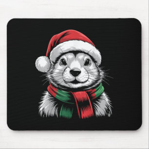 Präriehund Weihnachten Santa Hut Schal Weihnachtsk Mousepad