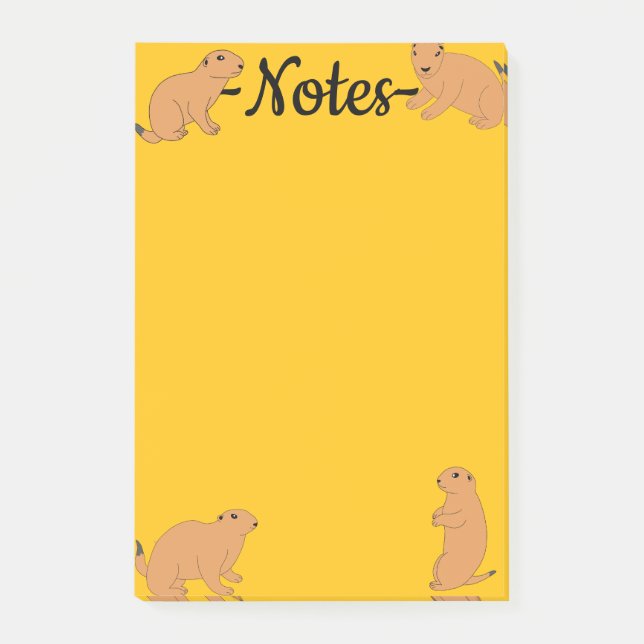 Präriehunde Post-it Klebezettel (Vorderseite)