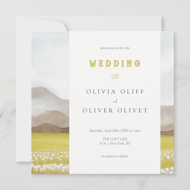 Prärien bei der Blütezeit Einladung (Vorderseite)