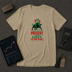 Präsent oder verloren in deinem Bull-Trading-Minds Tri-Blend Shirt