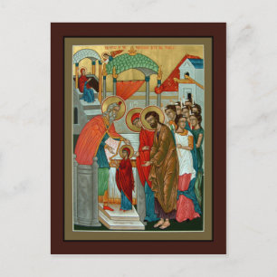 Präsentation der Theotokos-Gebetskarte Postkarte