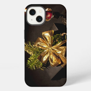 Präsente Goldene Schleife mit roter Kerze iPhone Hülle