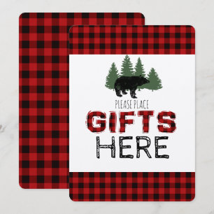 Präsentiert Table Sign - Lumberjack Party Einladung